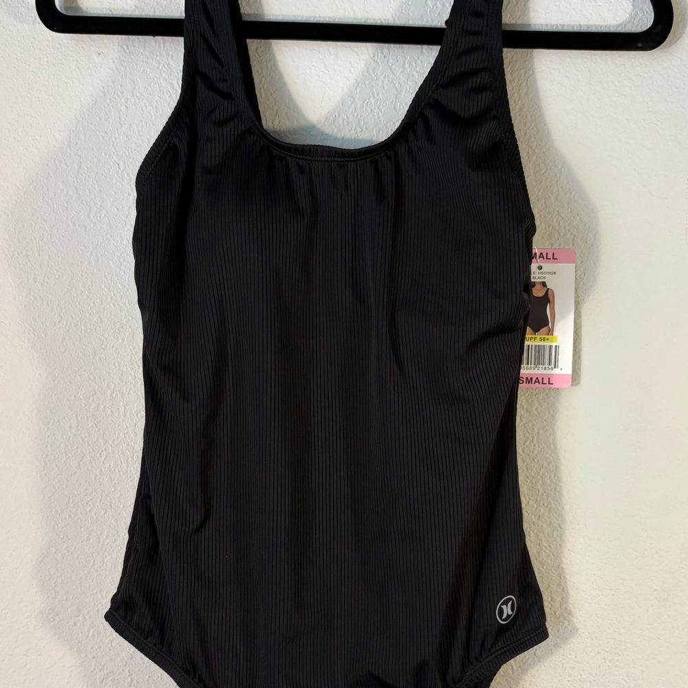 Hurley Black Ribbed Swimsuit